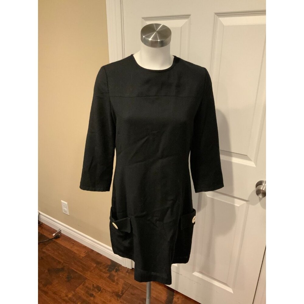 Rag & Bone Black 3/4 Sleeve Shift Dress, Size 4